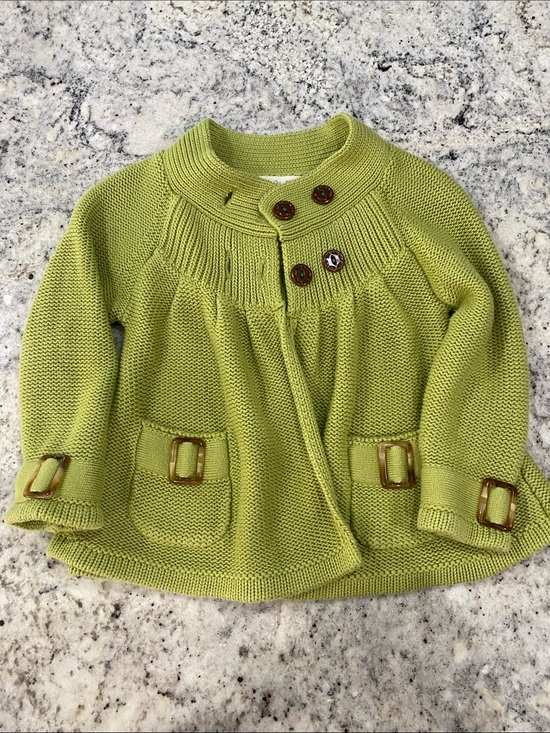 Matilda Jane Other - Matilda Jane Lime Green Knit Sweater with Buckle Detail